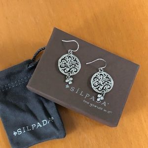 Silpada vintage filagree circle earrings